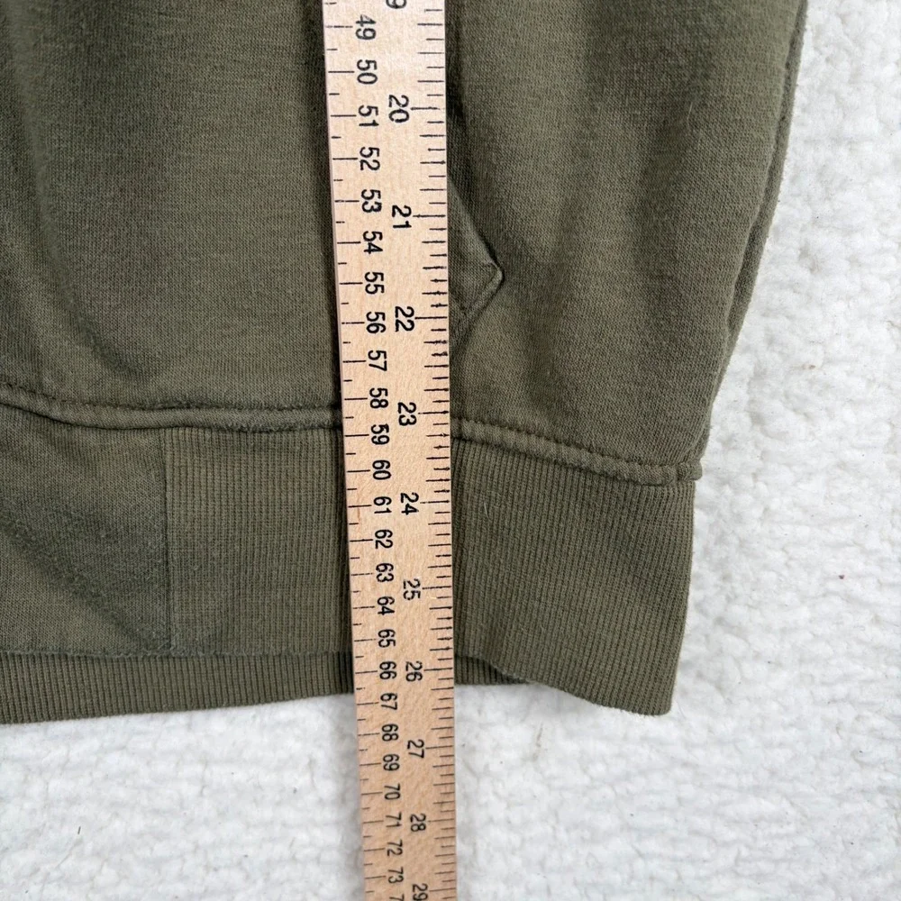 True Religion Mens Olive Green Buddha Logo Zip Up Hoodie Sweatshirt Small